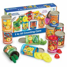 Learning Resources 1-10 Counting Cans Set Play Kit - Theme/Subject: Learning - 3 Year - 55 Pieces