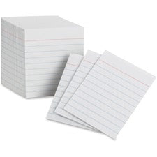 Oxford Mini Ruled Index Cards 200 Sheets - Both Side Ruling Surface - Ruled Red Margin - 85 lb Basis Weight - 3" x 2 1/2" Sheet Size - White Paper - Acid-free - 200 / Pack