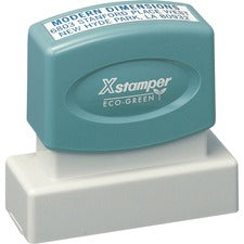 Xstamper Large Business Address Stamp Message Stamp - 0.59" Impression Width x 2.01" Impression Length - 50000 Impression(s) - Recycled - 1 Each