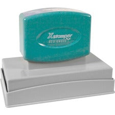 Xstamper Pre-inked Personalized Custom Stamp Message Stamp - 1.57" Impression Width x 3.94" Impression Length - 50000 Impression(s) - Recycled - 1 Each
