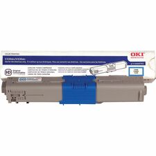 Oki Original LED Toner Cartridge - Cyan - 1 Each 3000 Pages