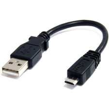 StarTech.com 6in Micro USB Cable - A to Micro B 6" USB/USB Micro-B Data Transfer Cable for Camera, PDA, Cellular Phone, Tablet, GPS Receiver, Desktop Computer, Mobile Computer, Smartphone, PDA, Tablet PC, GPS - First End: 1 x 4-pin USB 2.0 Type A - Male -