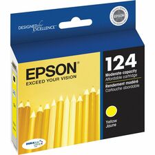 Epson DURABrite T124420 Original Inkjet Ink Cartridge - Yellow - 1 Each 170 Pages