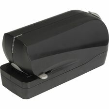 Business Source Electric Flat Clinch Stapler Staples Upto 20 Sheet of 20lb Paper - Holds Upto 210 Staple - Full Strip - 6 x AA Battery Included - Black - 1 Each
