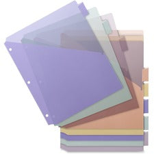 Business Source Pocket Index Dividers 8 Print-on Tab(s) - 8.5" Divider Width x 11" Divider Length - Letter - Plastic Divider - Multicolor Tab(s) - Insertable - 8 / Set