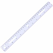 Business Source 12" Ruler 12" Length x 1.3" Width - 1/16 Graduations - Metric, Imperial Measuring System - Plastic - White - 1 Each
