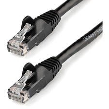 StarTech.com 100 ft Black Snagless Cat6 UTP Patch Cable 100 ft Category 6 Network Cable for Network Device, Workstation - First End: 1 x RJ-45 Network - Male - Second End: 1 x RJ-45 Network - Male - 10 Gbit/s - Patch Cable - Gold Plated Connector - CMG -