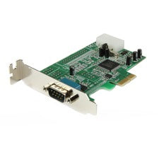 StarTech.com 1 Port Low Profile Native RS232 PCI Express Serial Card with 16550 UART Low-profile Plug-in Card - 16550 UART - PCI Express x1 - PC, Mac, Linux - 1 x Number of Serial Ports External - 1 - TAA Compliant