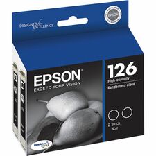 Epson DURABrite 126 Original Inkjet Ink Cartridge - Black - 2 / Pack 370 Pages