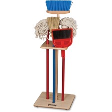 Jonti-Craft - Housecleaning Set-n-Rack 1 Each - Wood Grain