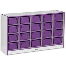 Jonti-Craft Rainbow Accents Cubbie-trays Storage Unit 29.50" Height x 48" Width x 15" Depth - Durable, Laminated - Purple - Rubber - 1 Each