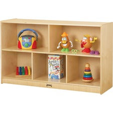 Jonti-Craft Low Single Mobile Storage Unit 340 - 5 Compartment(s) - 29.50" Height x 48" Width x 15" Depth - Sturdy - Laminate - Wood Grain - Baltic Birch Plywood - 1 Each