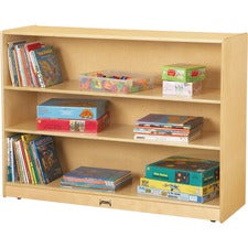 Jonti-Craft 3-Shelf Light-duty Storage Bookcase 3 Compartment(s) - 35.50" Height x 48" Width x 15" Depth - Floor - Light Duty, Adjustable Shelf, Sturdy - Wood Grain - Baltic Birch Plywood - 1 Each
