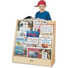 Jonti-Craft Rainbow Accents Birch Flushback Pick-a-Book Stand 5 Compartment(s) - Compartment Size : 1" - 27.50" Height x 30" Width x 13.50" Depth - Rounded Corner, Durable, Yellowing Resistant - UV Acrylic - Baltic - Birch Plywood - 1 Each