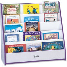Jonti-Craft Rainbow Accents Laminate 5-shelf Pick-a-Book Stand 5 Compartment(s) - Compartment Size : 1" - 27.50" Height x 30" Width x 13.50" Depth - Caster, Durable, Laminated, Rounded Corner, Chip Resistant - Purple - 1 Each