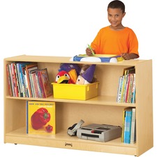 Jonti-Craft Classic Low Adjustable Bookcase 2 Compartment(s) - 29.50" Height x 48" Width x 15" Depth - Floor - Adjustable Shelf, Sturdy, Light Duty - Wood Grain - Baltic Birch Plywood - 1 Each