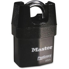 Master Lock Boron Shackle Pro Series Padlock Keyed Different - 0.31" Shackle Diameter - Cut Resistant, Pry Resistant - Steel - Black - 1 Each