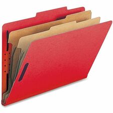 Nature Saver Legal Recycled Classification Folder 8 1/2" x 14" - 2" for Folder - 2 Divider(s) - 25 pt. - Bright Red - 100% Recycled - 10 / Box