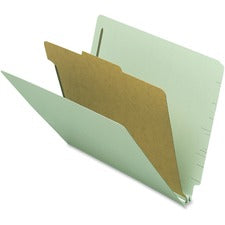 Nature Saver Letter Recycled Classification Folder 8 1/2" x 11" - 2 Fastener(s) - 2" for Folder - 1 Divider(s) - 25 pt. - Gray/Green - 100% Recycled - 10 / Box