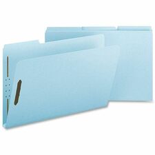 Nature Saver Legal Recycled Fastener Folder 8 1/2" x 14" - 1" Expansion - 2 Fastener(s) - 2" for Folder - Pressboard, Tyvek - Light Blue - 100% Recycled - 25 / Box
