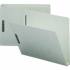 Nature Saver Letter Recycled Fastener Folder 8 1/2" x 11" - 2" Expansion - 2 Fastener(s) - 2" for Folder - 25 pt. - Pressboard, Tyvek - Gray - 100% Recycled - 25 / Box
