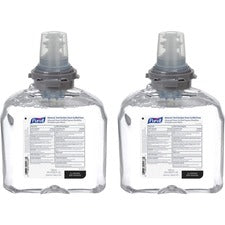 PURELL&reg; Hand Sanitizer Foam Refill Fragrance-free Scent - 1.27 quart - Hand - Clear - Dye-free, Fragrance-free - 2 / Carton