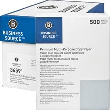 Business Source Premium Multipurpose Copy Paper - White 92 Brightness - Letter - 8 1/2" x 11" - 20 lb Basis Weight - Acid-free - White - 500 Sheets per Ream - 400 / Pallet