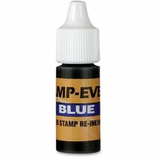 Stamp-Ever Pre-inked Stamp Ink Refill Blue Ink - 0.24 fl oz - Blue - Plastic - 1 Each