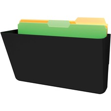 Deflecto EZ Link Sustainable DocuPocket 1 Pocket(s) - 7" Height x 13" Width x 4" Depth - 50% Recycled - Black - Plastic - 1 Each