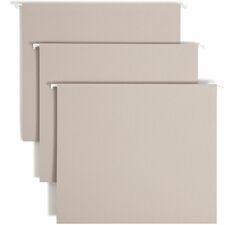 Smead TUFF 1/3 Tab Cut Letter Recycled Hanging Folder 8 1/2" x 11" - 2" Expansion - Top Tab Location - 14 pt. - Steel Gray - Tear Resistant - 10% Recycled - 18 / Box