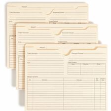 Smead Straight Tab Cut Letter Recycled File Jacket 8 1/2" x 11" - 2" Expansion - Top Tab Location - 11 pt. - 2 Plys - Manila - Reinforced Tab, Slip Resistant - 10% Recycled - 50 / Box