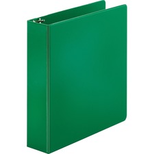 Business Source Basic Round-ring Binder 2" Binder Capacity - Letter - 8 1/2" x 11" Sheet Size - 3 Ring(s) - Fastener(s): Round Ring - Vinyl - Green - Open and Closed Triggers - 1 Each
