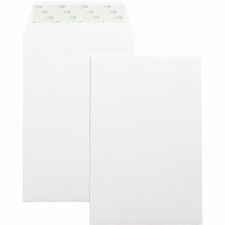 Business Source Self-Seal 6"x9" Catalog Envelopes Catalog - 6" Width x 9" Length - 28 lb - Self-sealing - White - Wove - 100 / Box