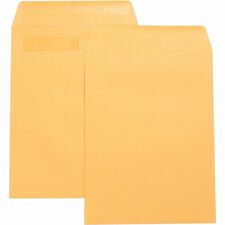 Business Source Press-To-Seal Catalog Envelopes Catalog - 9" Width x 12" Length - 28 lb - Self-sealing - Brown Kraft - Kraft - 100 / Box