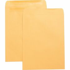 Business Source Press-To-Seal Catalog Envelopes Catalog - 10" Width x 13" Length - 28 lb - Self-sealing - Brown Kraft - Kraft - 100 / Box