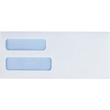 Business Source No. 8-5/8 Business Check Envelopes Double Window - #8 5/8 - 8 5/8" Width x 3 5/8" Length - 24 lb - Gummed - White - Wove - 500 / Box