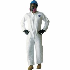 DuPont TY120 Tyvek Coveralls Large - Polyolefin - White - Anti-static, Stress Resistant - 25 / Carton