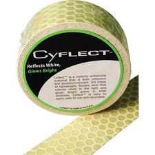 Miller's Creek Honeycomb Reflective Adhesive Tape 5 ft Length x 1.50" Width - Yellow - Plastic - For Shipping, Mailing - 1 Roll