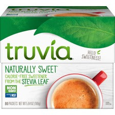 Truvia Cargill All Natural Sweetener Packets Natural Sweetener - 80 / Box