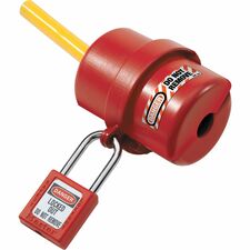 Master Lock Rotating Electrical Plug Lockout For Electrical Plug - Dielectric, Lightweight - Xenoy Thermoplastic - Red