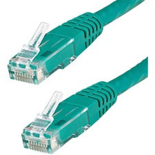StarTech.com 10ft Green Cat6 UTP Patch Cable ETL Verified 10 ft Category 6 Network Cable for Network Device - First End: 1 x RJ-45 Network - Male - Second End: 1 x RJ-45 Network - Male - 10 Gbit/s - Patch Cable - Gold Plated Connector - CMG - 24 AWG - Gre