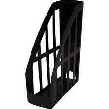 Storex Value Line Recycled Magazine File Black - Plastic - 1 Each