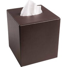 Dacasso Leather Tissue Box Cover Leather, Velveteen