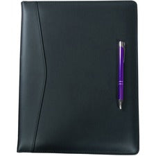 Dacasso Deluxe Letter Portfolio 8 1/2" x 11" - Black - 1 Each