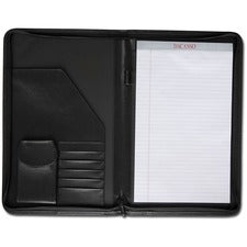 Dacasso Deluxe Legal Portfolio 8 1/2" x 14" - Black - 1 Each