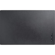 Dacasso Leather Desk Mat Rectangular - 38" Width x 24" Depth - Felt Backing - Top Grain Leather - Black