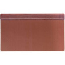 Dacasso Leather Top-Rail Desk Pad Rectangular - 34" Width x 20" Depth - Felt Brown Backing - Top Grain Leather - Mocha