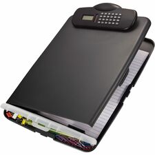 Officemate Slim Clipboard Storage Box with Calculator 10" x 14 1/2" Sheet Size - 1 Each