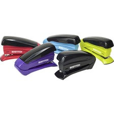 Bostitch Inspire 15 Spring-Powered Compact Stapler Staples Upto 15 Sheet - Holds Upto 105 Staple - Half Strip - Staple Size: 0.25" , - 26/0.24" - Assorted - Rubber - 1 Each