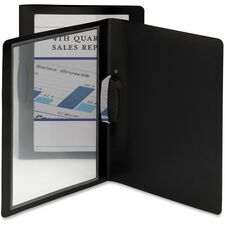 Smead Letter Report Cover 8 1/2" x 11" - 30 Sheets Capacity - Polypropylene - Black - 5/Pack - 10 / Carton
